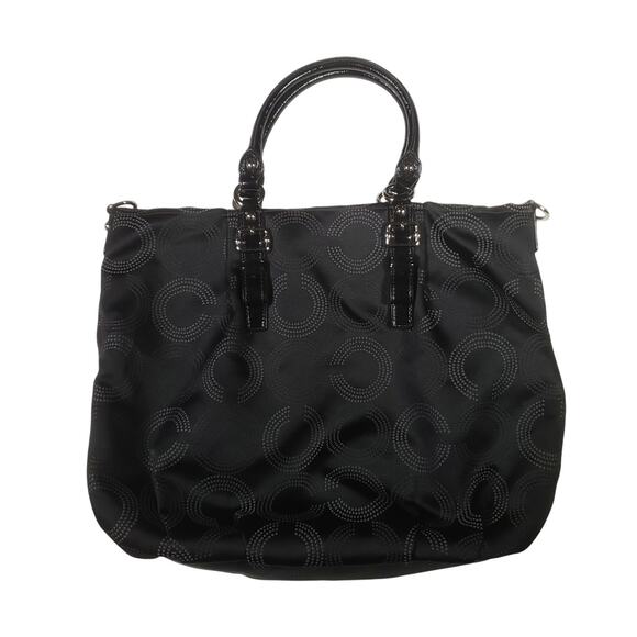 Vintage Coach Monogram/ Turquoise silk lined Hobo bag - Picture 3 of 6